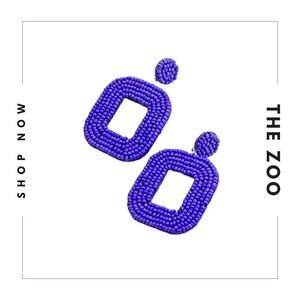 New Beaded Earrings‎ Blue